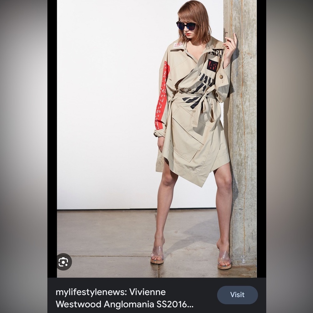 Vivienne Westwood “ACTIVE RESISTANCE TO PROPAGANDA” TRENCH COAT NWT SS16 - Picture 3 of 13